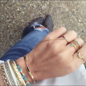 Stella & Dot turquoise stone cuff bracelet!